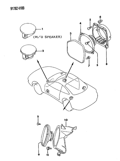 1991 Dodge Stealth Speakers Diagram
