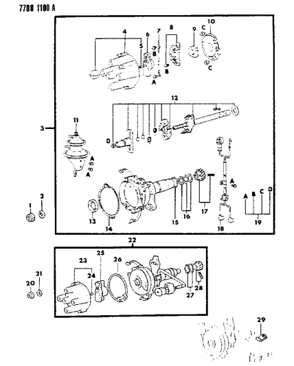 1988 Dodge Colt Igniter Diagram for MD611384