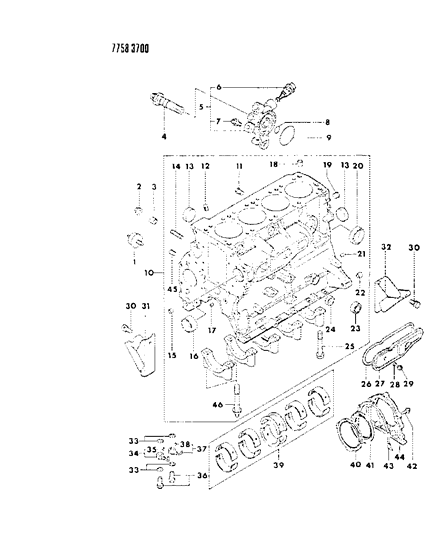 1987 Chrysler Conquest Cylinder Block Diagram 2 - Thumbnail