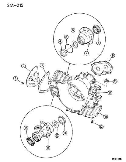 1996 Dodge Caravan Case , Extension And Solenoid And Retainer Diagram 1 - Thumbnail