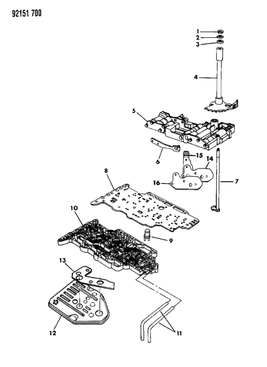 1992 Chrysler LeBaron GTC Valve Body Diagram 1 - Thumbnail
