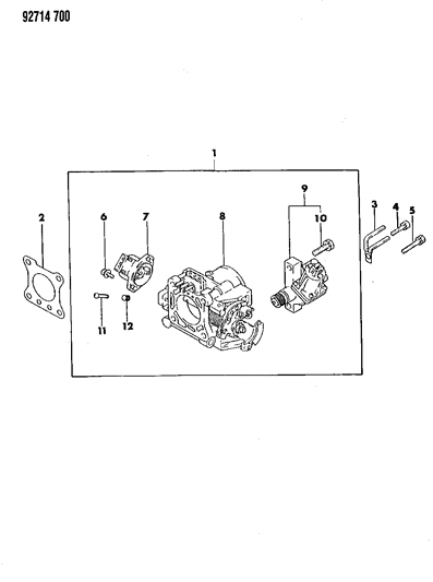 1992 Dodge Colt Idle Speed Control Diagram for MD614351