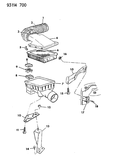 1993 Chrysler Imperial Air Cleaner Diagram 2 - Thumbnail