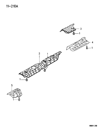 1996 Chrysler Sebring Coupe Heat Shields Diagram