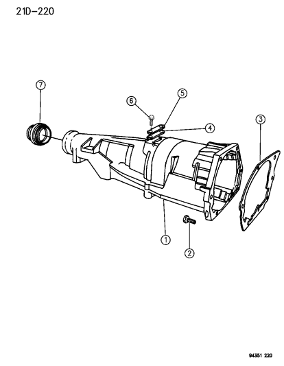 1994 Dodge Ram Wagon Extension - Automatic Transmission Diagram