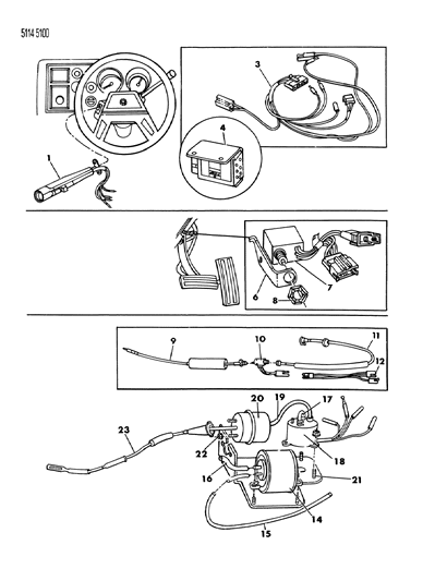 1985 Dodge Diplomat Speed Control - Electronic Diagram 1 - Thumbnail