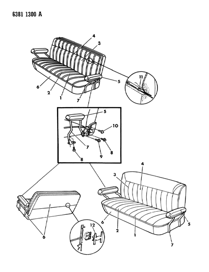1987 Dodge D150 Rear Seat Diagram