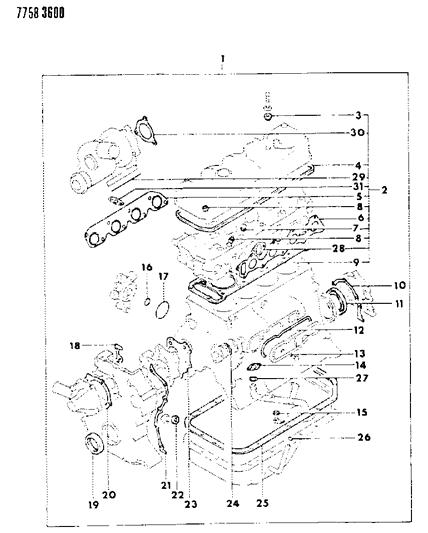 1987 Dodge Colt Engine Gasket Sets Diagram 3 - Thumbnail