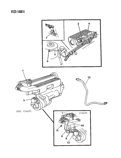 1989 Chrysler LeBaron GTC EGR System Diagram 2 - Thumbnail