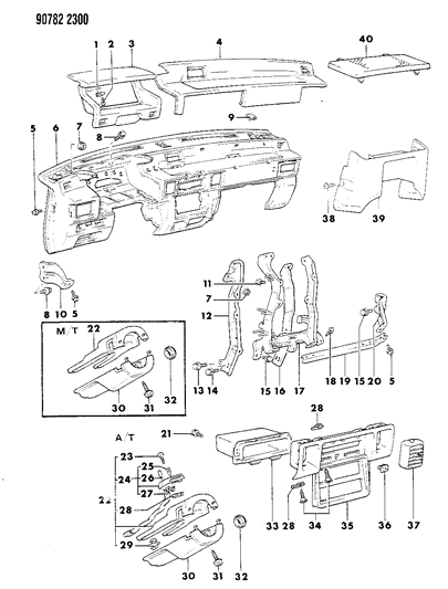 1990 Dodge Ram 50 Screw Diagram for MB409435