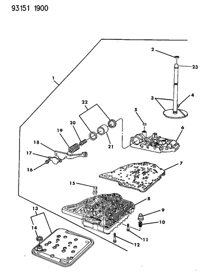 1993 Chrysler LeBaron GTC Valve Body Diagram 2 - Thumbnail