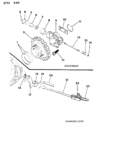 1985 Dodge Ram 50 Filter, Transmission Governor Diagram for 3743519