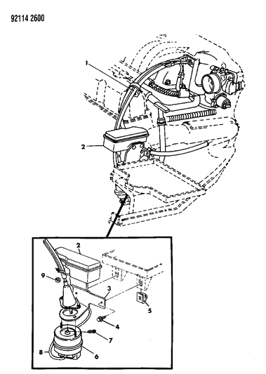 1992 Dodge Caravan Control Cable Diagram for 4405158
