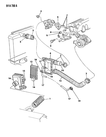 1989 Chrysler TC Maserati Air Cleaner Diagram 2 - Thumbnail