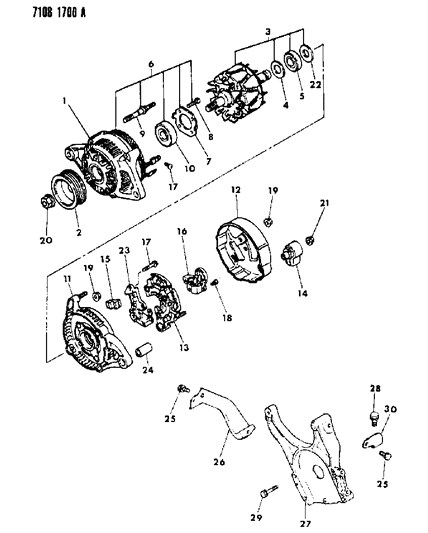 1987 Dodge Caravan Alternator Diagram 4 - Thumbnail
