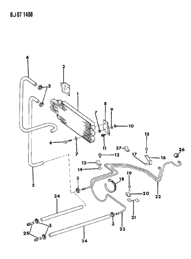 1988 Jeep Grand Wagoneer Bolt 1/4-20 Diagram for J4006393