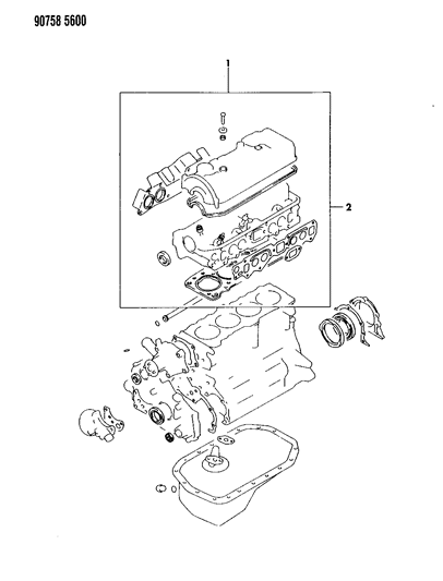 1990 Dodge Ram 50 Engine Gasket Sets Diagram 1 - Thumbnail