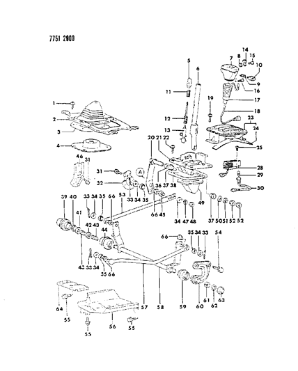 1988 Dodge Raider Screw And Washer Gearshift Link M4X8 Diagram for MF360023