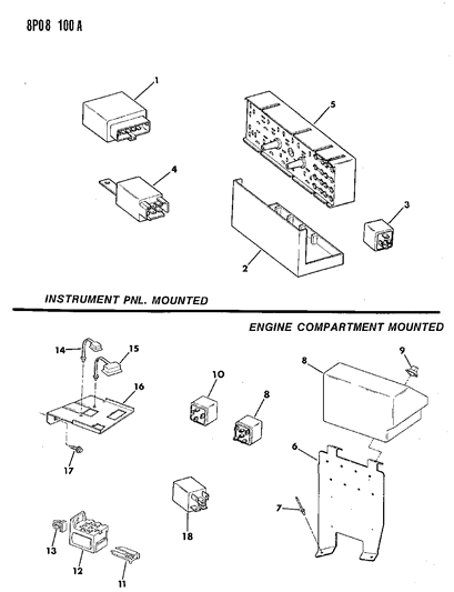 1992 Dodge Monaco Module, Intermittent Wiper (Use Bracket 4606025) Diagram for 4606008