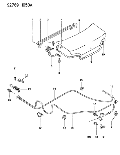 1994 Dodge Colt Reinforcement Gusset Diagram for MB926555