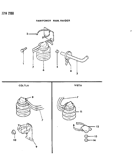 1987 Dodge Colt High Altitude Compensator Diagram