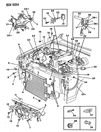 1989 Dodge Dakota Plumbing - A/C & Heater Diagram 1 - Thumbnail