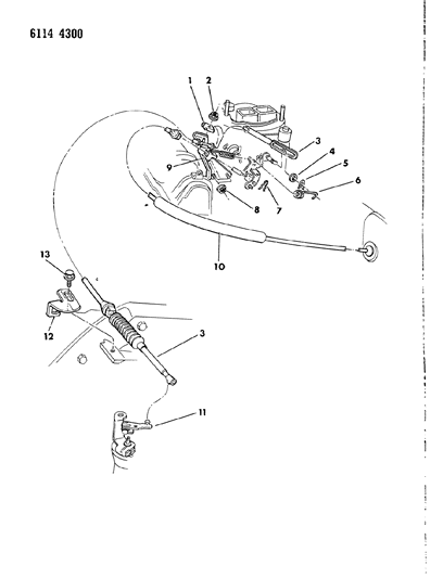 1986 Dodge Caravan Throttle Control Diagram 1 - Thumbnail
