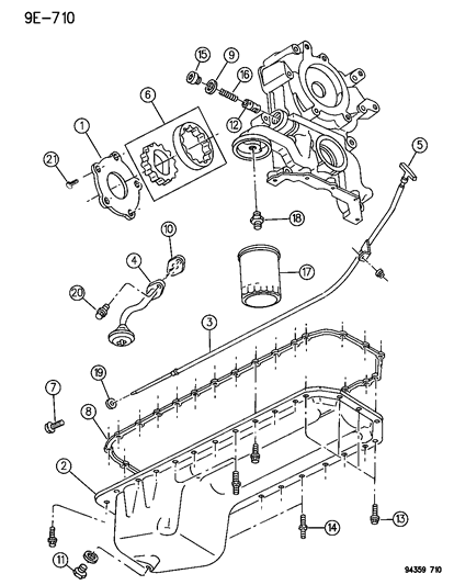 1996 Dodge Ram 3500 Engine Oiling Diagram 3 - Thumbnail