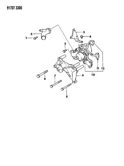 1991 Dodge Ram 50 Water Pump Diagram 2 - Thumbnail