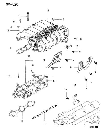 1996 Dodge Stealth Inlet Manifold Diagram 1 - Thumbnail