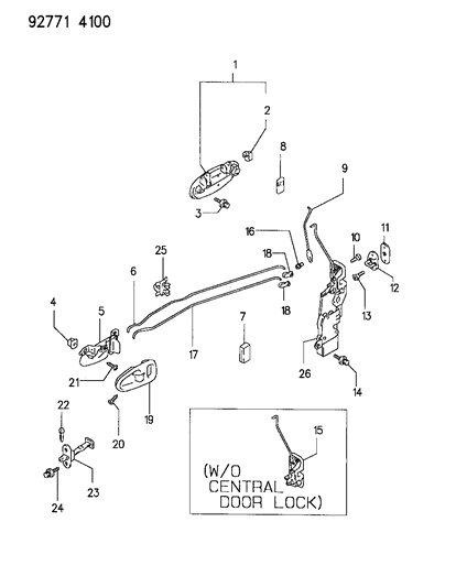 1994 Dodge Colt Bolt/Washer, Front Door Window Regulator (6X10) Diagram for MB321590