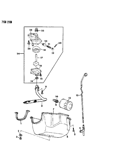 1987 Dodge Aries Engine Oiling Diagram 2 - Thumbnail