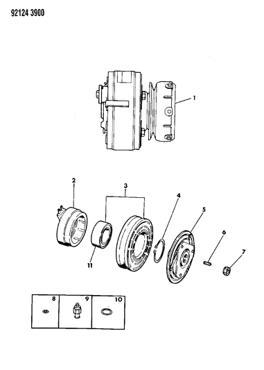 1992 Dodge Daytona A/C Compressor Diagram 1 - Thumbnail