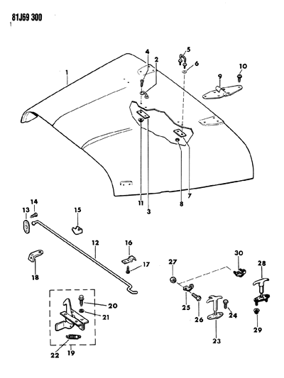 1984 Jeep Wrangler Nut:1985-86 Diagram for J4004588