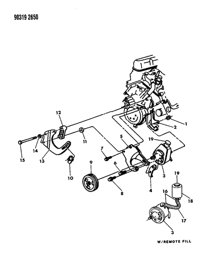 1991 Dodge D150 Screw, Water Pump Diagram for 6034005
