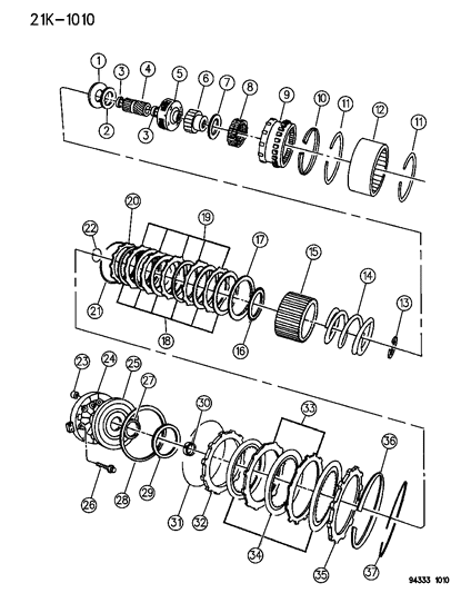 1996 Dodge Ram 2500 Clutch , Overdrive With Gear Train Diagram 2 - Thumbnail