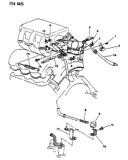 1987 Dodge Caravan Throttle Control Diagram 4 - Thumbnail