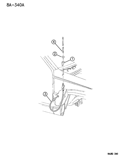 1995 Jeep Grand Cherokee Power Antenna Diagram for 56007374