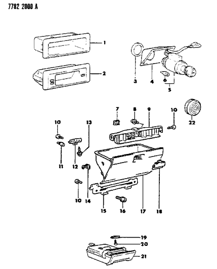 1987 Dodge Ram 50 Instrument Panel Diagram 1 - Thumbnail