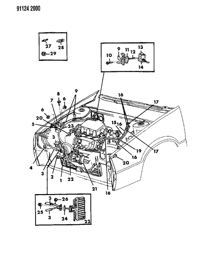 1991 Chrysler LeBaron Tube, Heater Return 3.8L Engine Diagram for 4540096