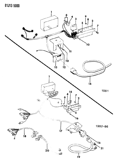 1986 Jeep Grand Wagoneer Harness, Trailer Towing, Class 3 Diagram for J5455349