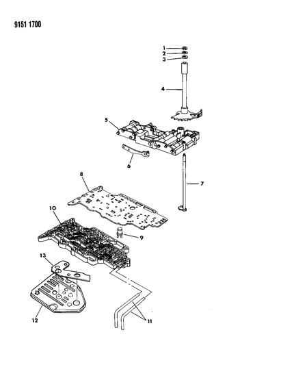 1989 Chrysler LeBaron GTC Valve Body Diagram