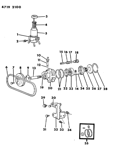 1984 Dodge Ram 50 Power Steering Pump Diagram 1 - Thumbnail
