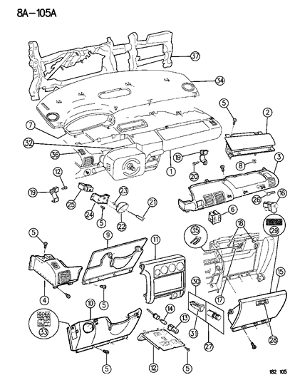 1996 Dodge Neon Winch Nut, Front Diagram for 6101695