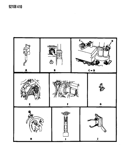 1992 Chrysler LeBaron Sedan Sensors Diagram