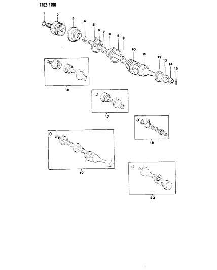 1987 Dodge Colt Axle, Front Diagram 1 - Thumbnail