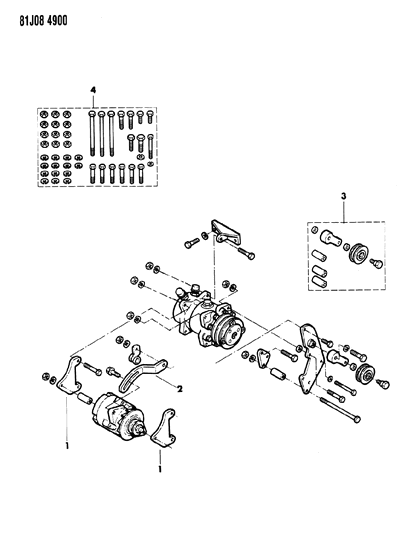 1986 Jeep Comanche Alternator & Mounting Diagram 5 - Thumbnail