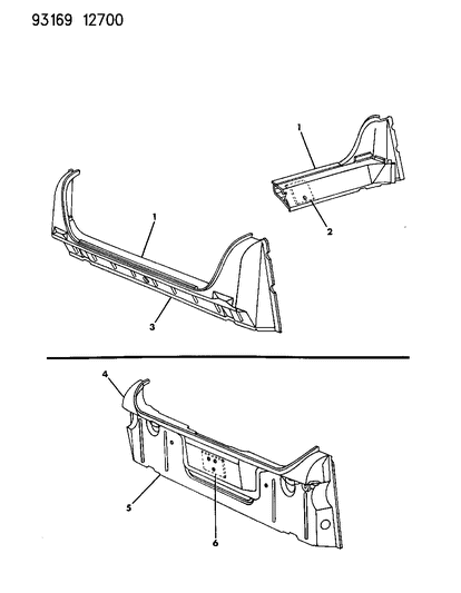 1993 Chrysler Imperial Deck Opening Panel Diagram 2 - Thumbnail