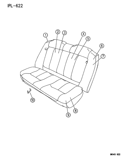 1996 Dodge Neon Rear Seat Diagram 1 - Thumbnail