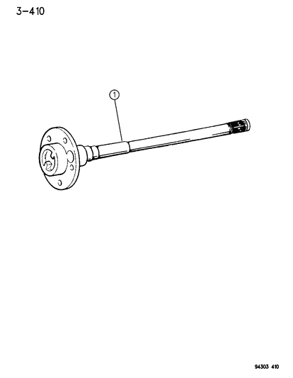 1994 Dodge Ram 2500 Axle Shaft, Rear Diagram for 4506115